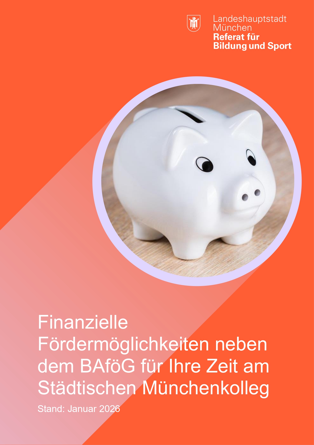 Broschülre finanzielle Fördermöglichkeiten für die Schulzeit am Städtischen Münchenkolleg
